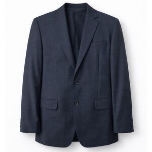 Ralph Lauren Blue Gray Wool Glen Plaid Sport Coat Blazer Mens 42L